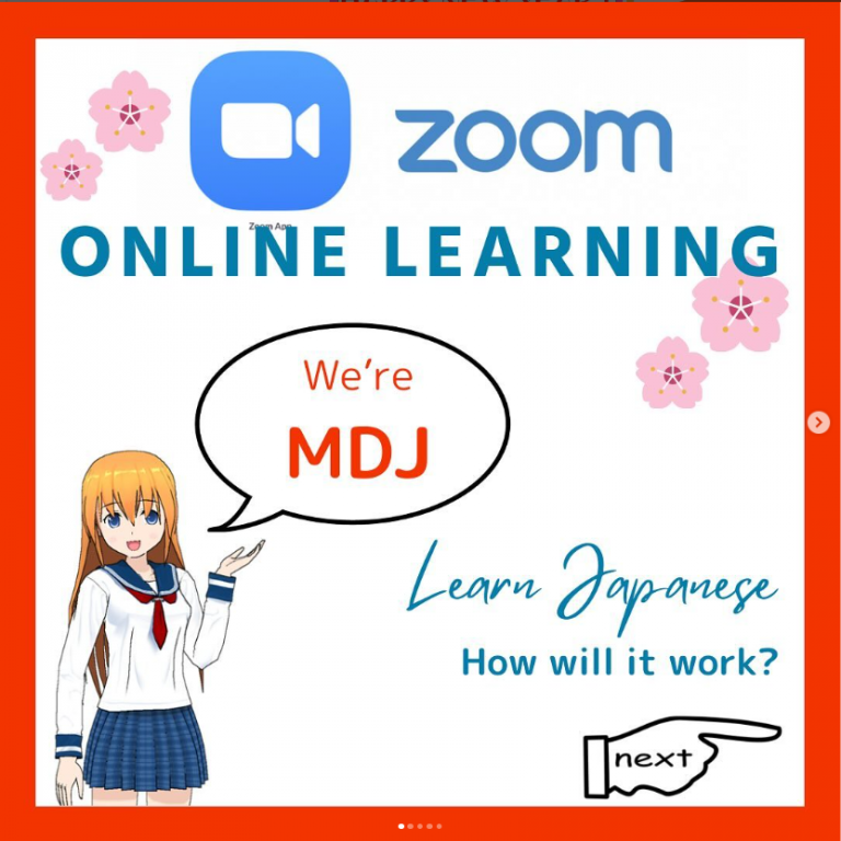 We are MDJ online learning Japanese!!